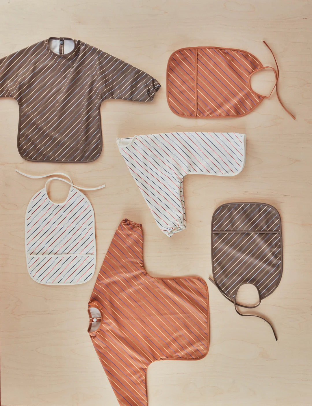 OYOY Mini Bib Striped Pack of 2 - Mellow / Caramel