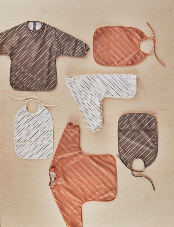 OYOY Mini Bib Striped Pack of 2 - Mellow / Caramel