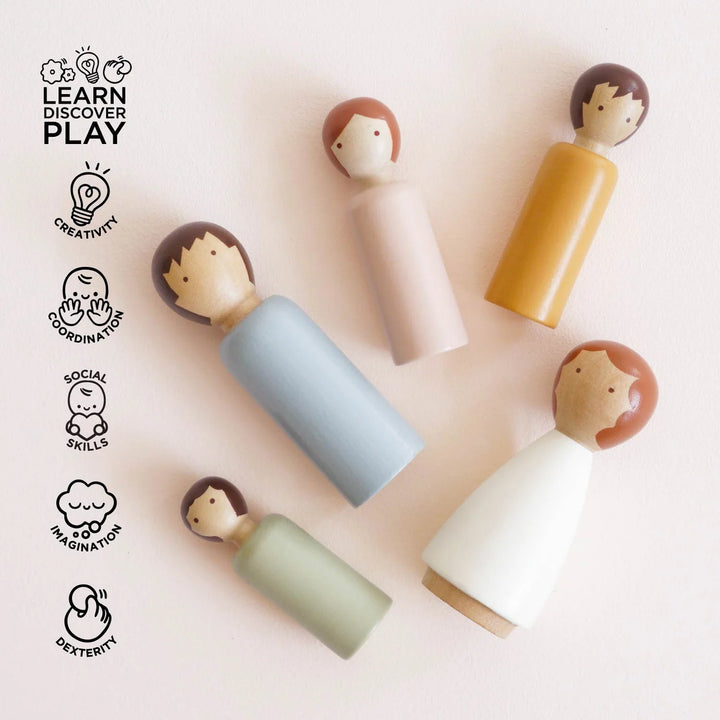 Le Toy Van Dubois Wooden Family Dolls 5pc Set