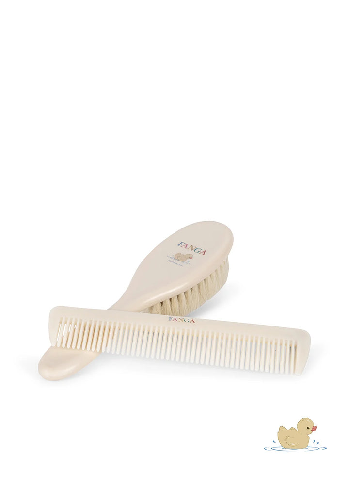 Konges Sløjd Fanga Fontana Baby Hairbrush Set - Beige