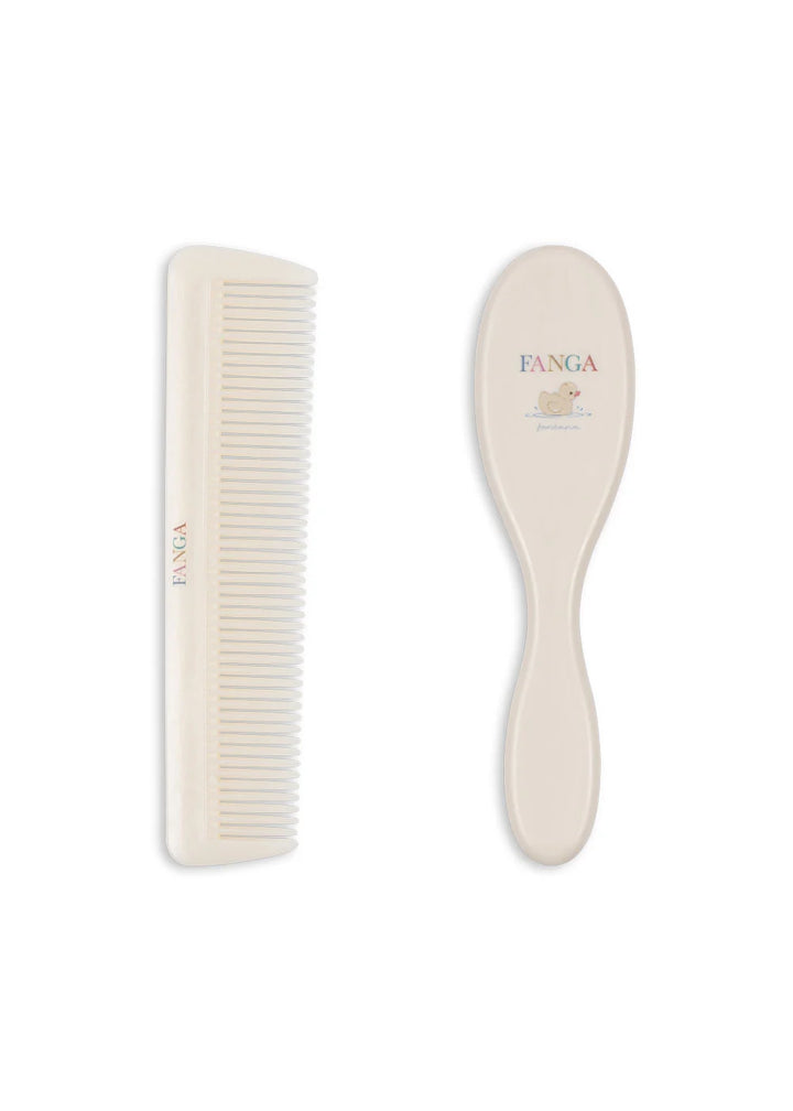 Konges Sløjd Fanga Fontana Baby Hairbrush Set - Beige