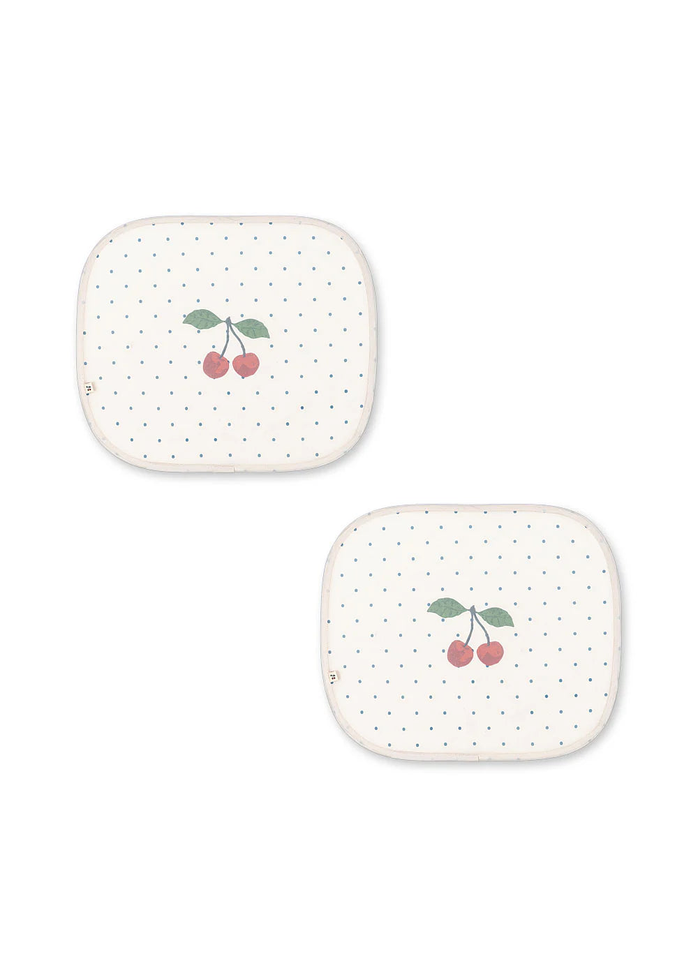 Konges Sløjd 2 Pack Car Sunshade - Cherry Navy Dot