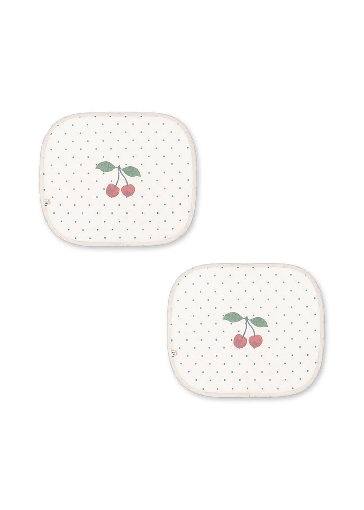 Konges Sløjd 2 Pack Car Sunshade - Cherry Navy Dot