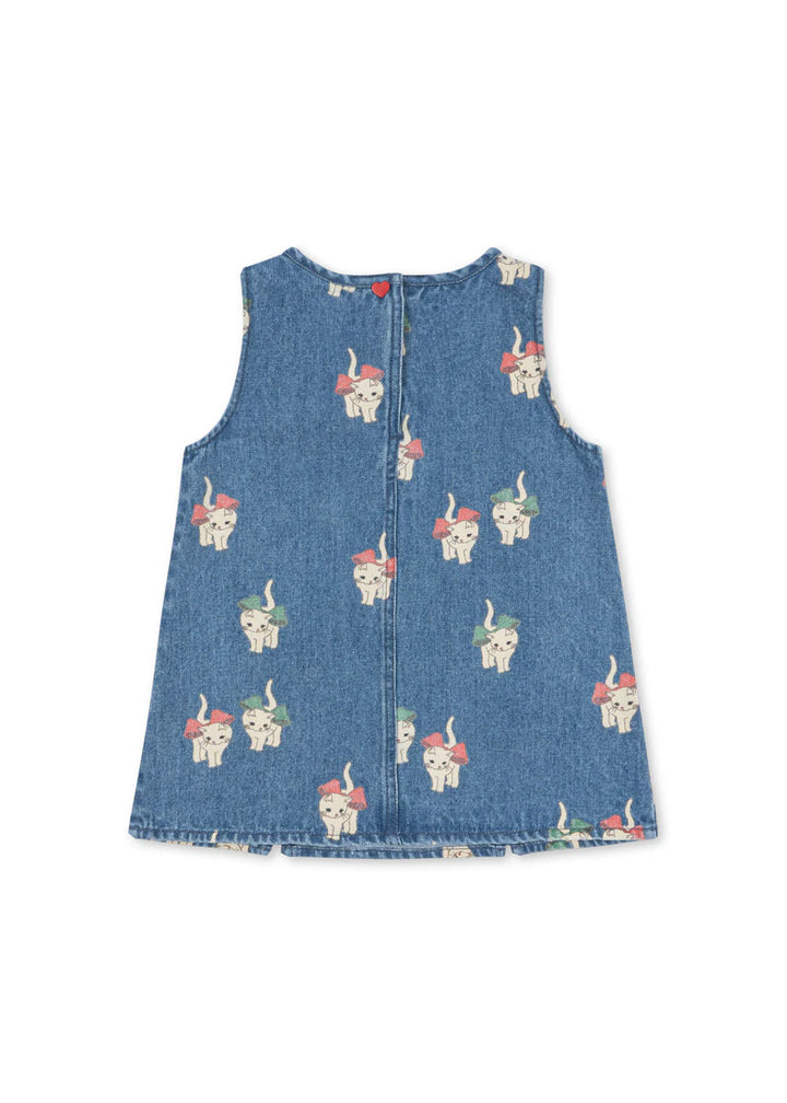 Konges Sløjd Magot Dress - Bow Kitty Denim / Pre Order