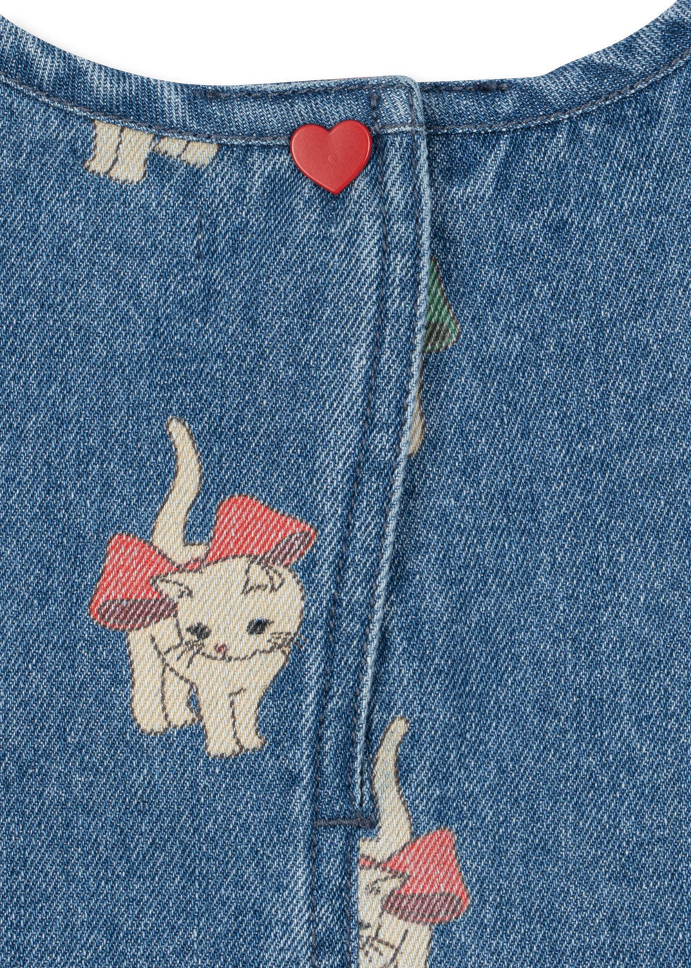 Konges Sløjd Magot Dress - Bow Kitty Denim / Pre Order