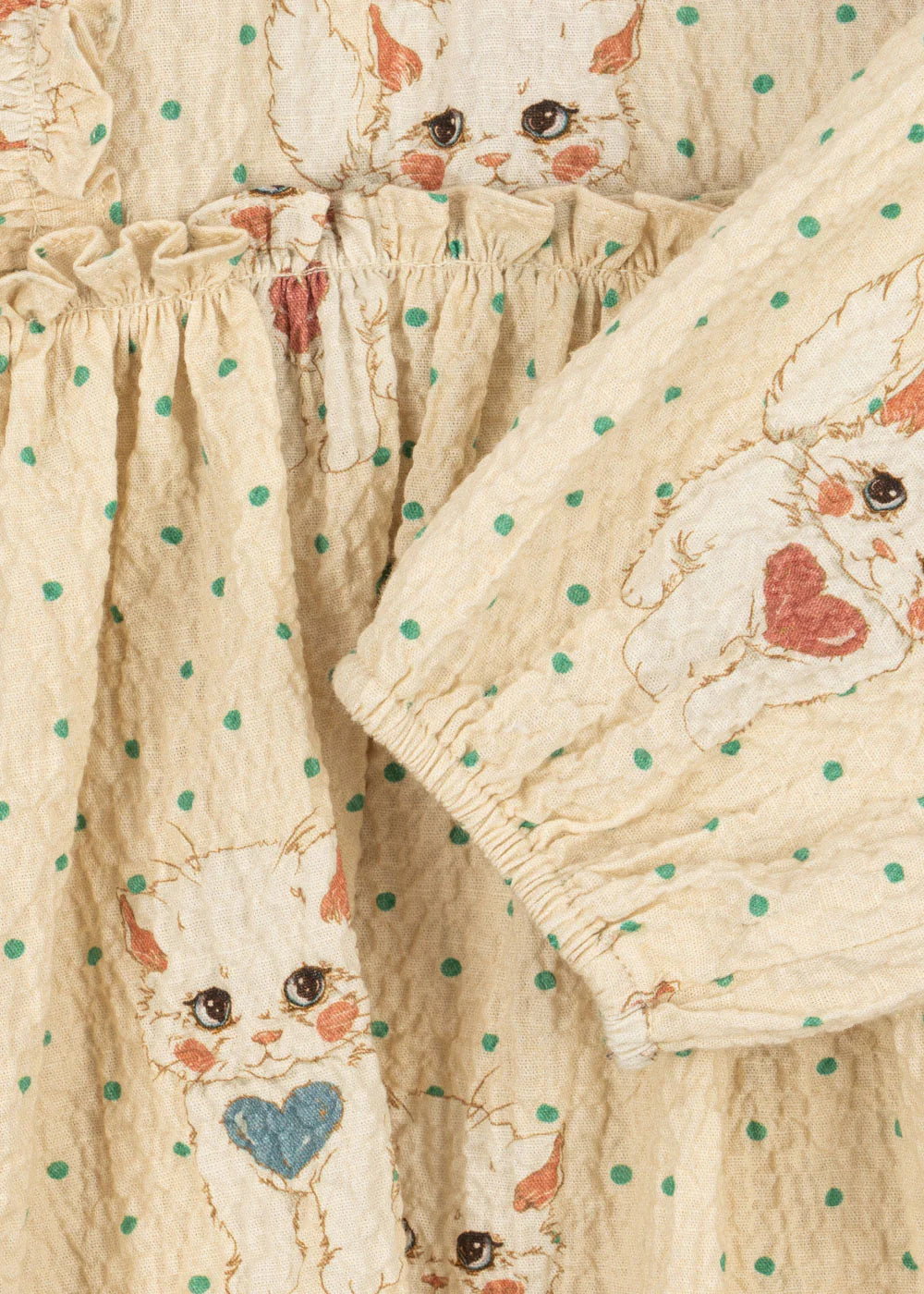 Konges Sløjd Elin Bow Dress - Dot Miao Mist / Pre Order