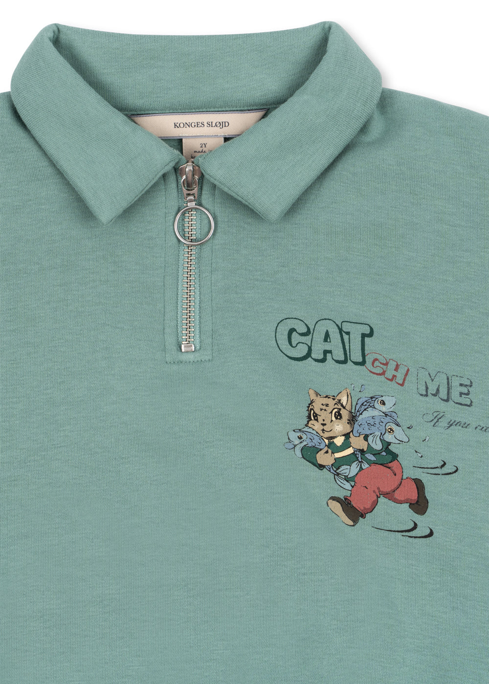 Konges Sløjd Lou Half Zip Polo - Granite Green