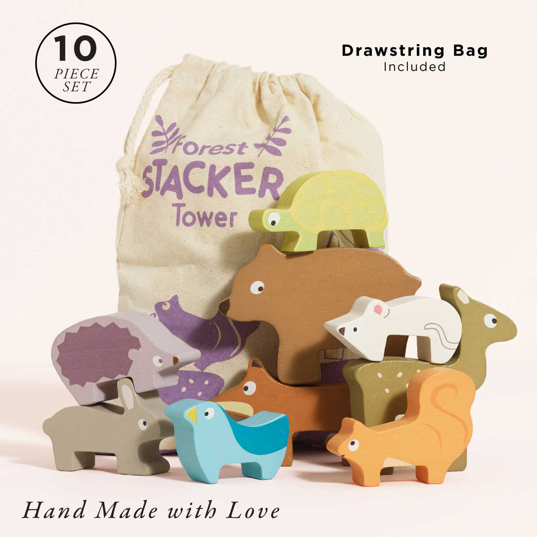 Le Toy Van - Forest Animals Stacking Tower &amp; Bag
