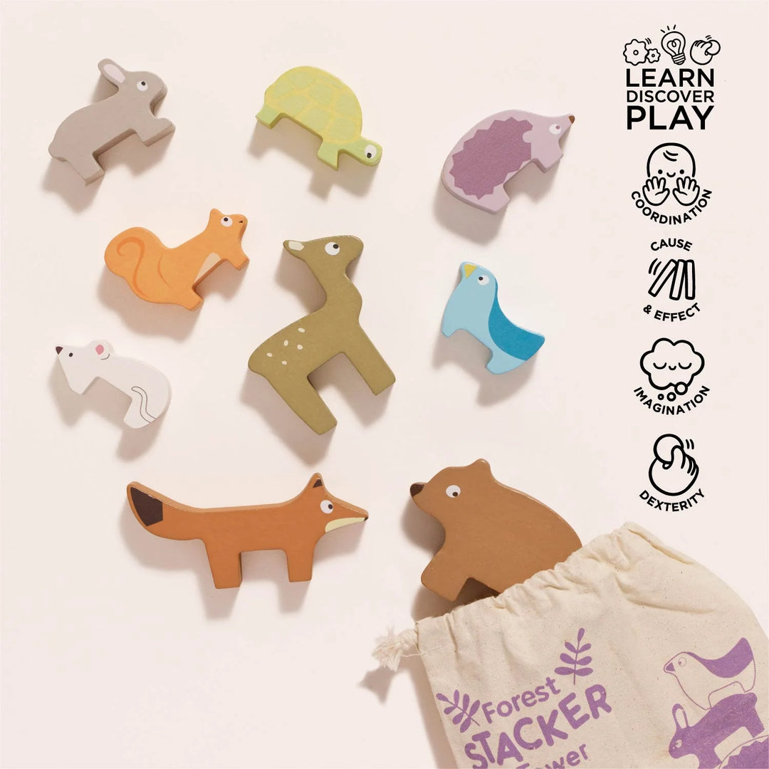 Le Toy Van - Forest Animals Stacking Tower &amp; Bag