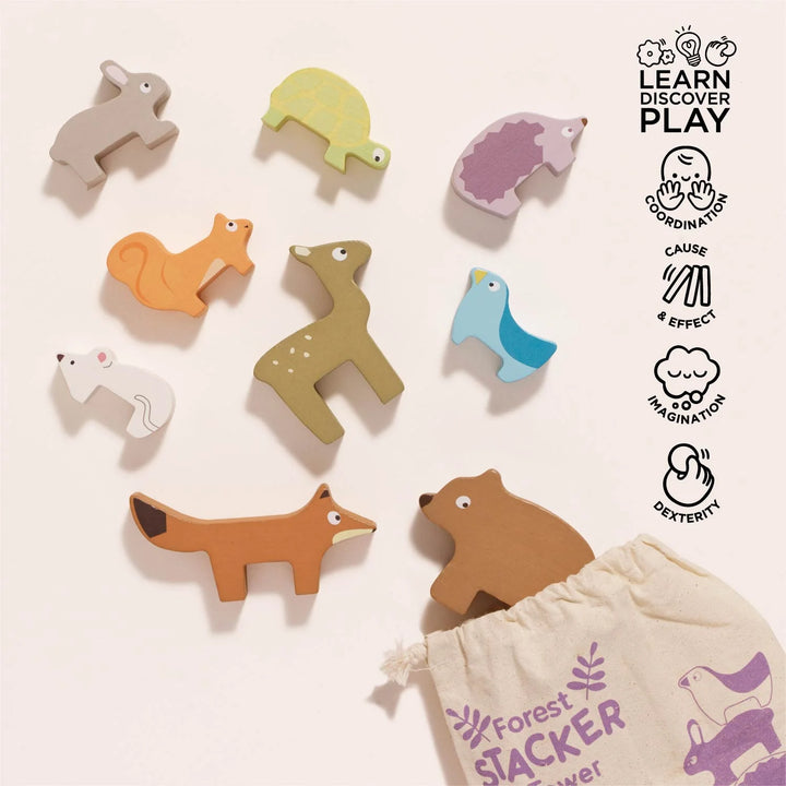 Le Toy Van - Forest Animals Stacking Tower &amp; Bag
