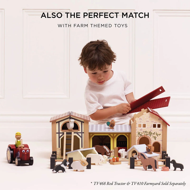 Le Toy Van - Farmyard Stacking Animals &amp; Bag