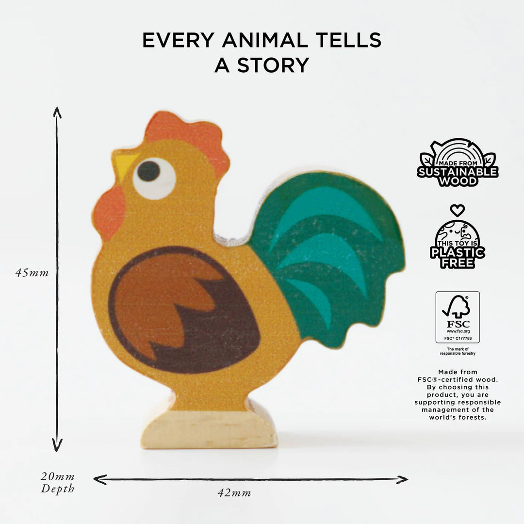 Le Toy Van - Farmyard Stacking Animals &amp; Bag