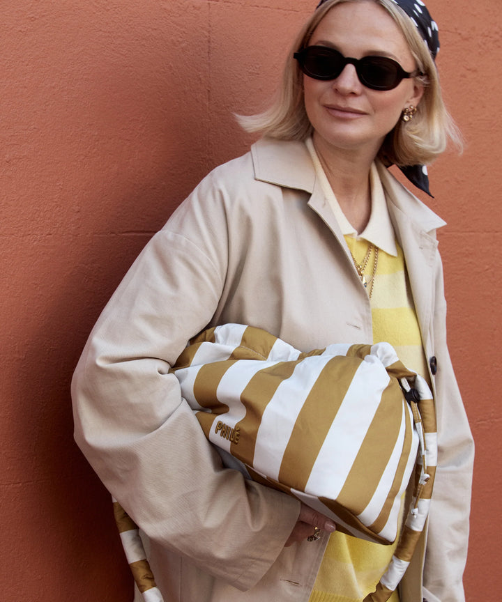 Philé Pram Caddy - Gold Stripe