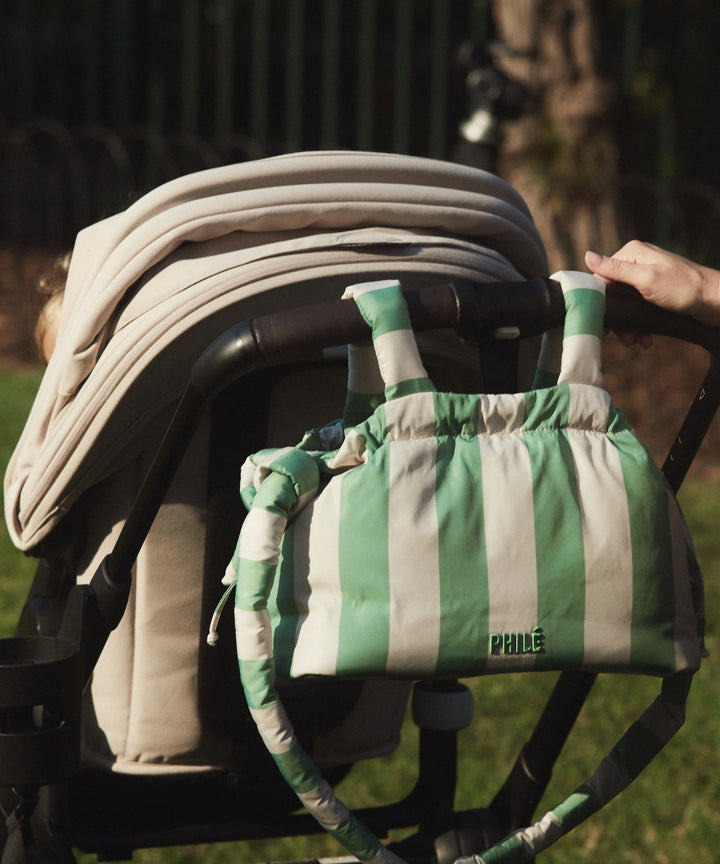 Philé Pram Caddy - Green Stripe