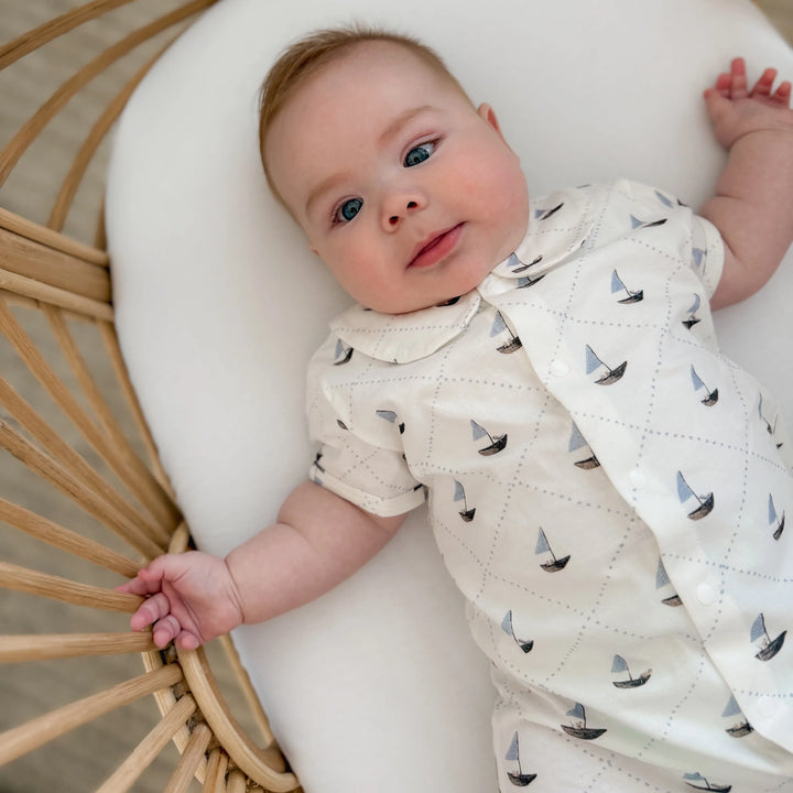 Fledge and Thread Romper - Sailboat