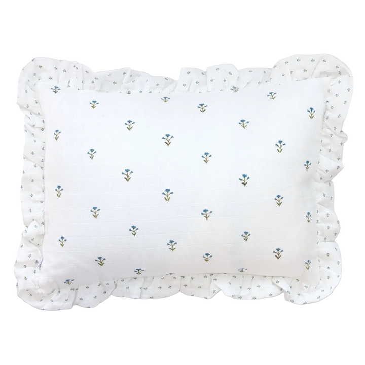 Fledge and Thread Throw Cushion - Blue Floral
