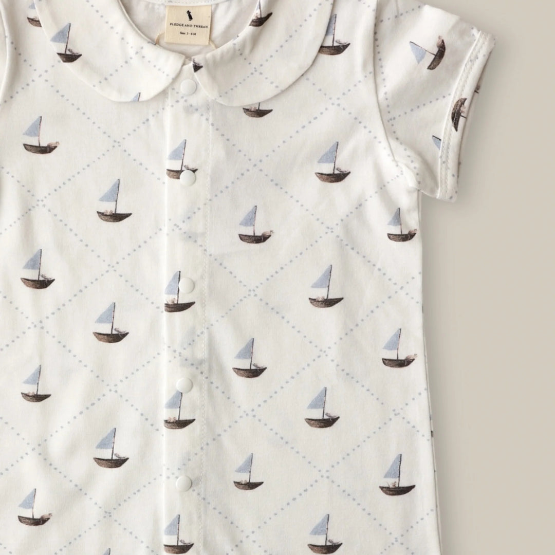 Fledge and Thread Romper - Sailboat