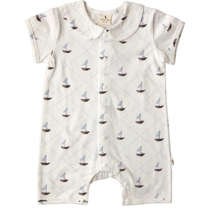 Fledge and Thread Romper - Sailboat