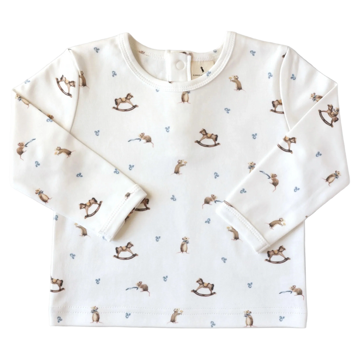 Fledge and Thread Long Sleeve Top - Mouse & Rockinghorse