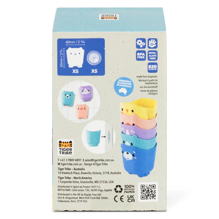 Tiger Tribe Pour & Play Bath Toys - Multi Animals