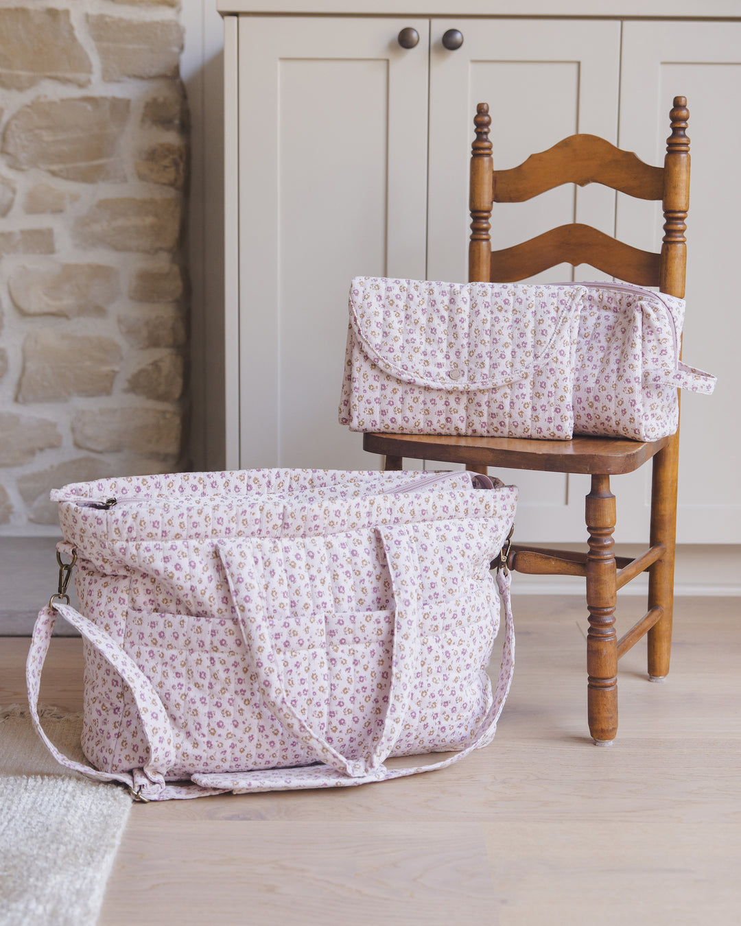 Quincy Mae Diaper Bag & Changing Pad Set - Wildflower