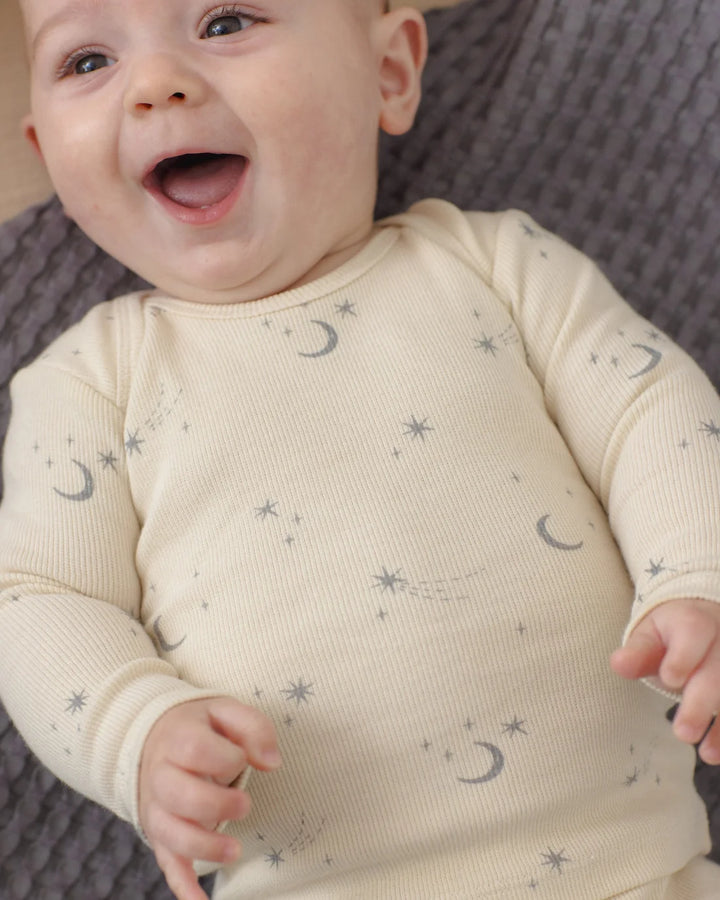 Quincy Mae Ribbed Tee + Legging Set - Celestial