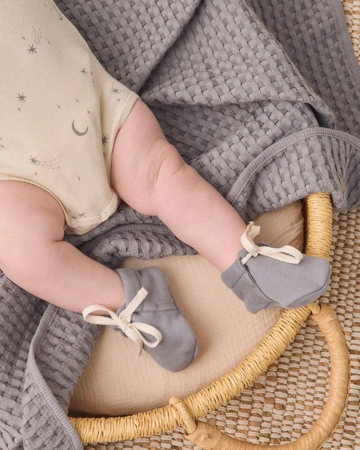 Quincy Mae Ribbed Bodysuit 2 Pack – Slate Microstripe