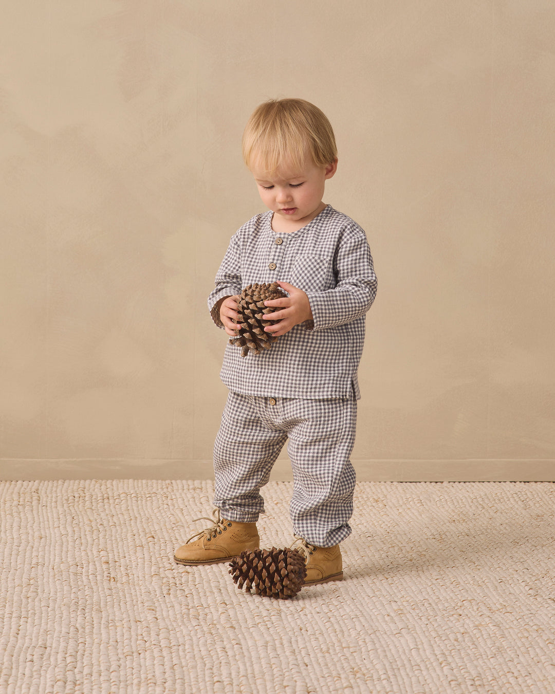 Quincy Mae Rory Shirt - Midnight Gingham