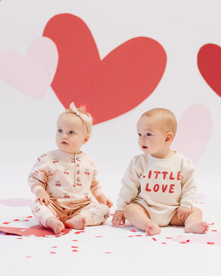 Quincy Mae - Crewneck Bubble Romper - Little Love