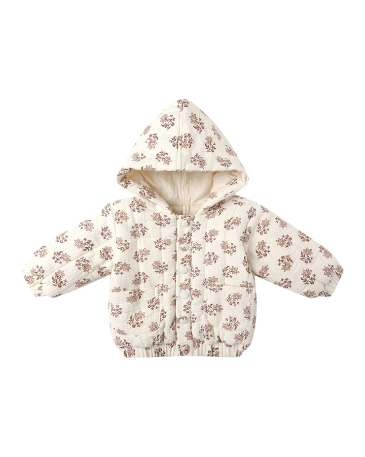 Quincy Mae Hooded Woven Jacket - Daylily