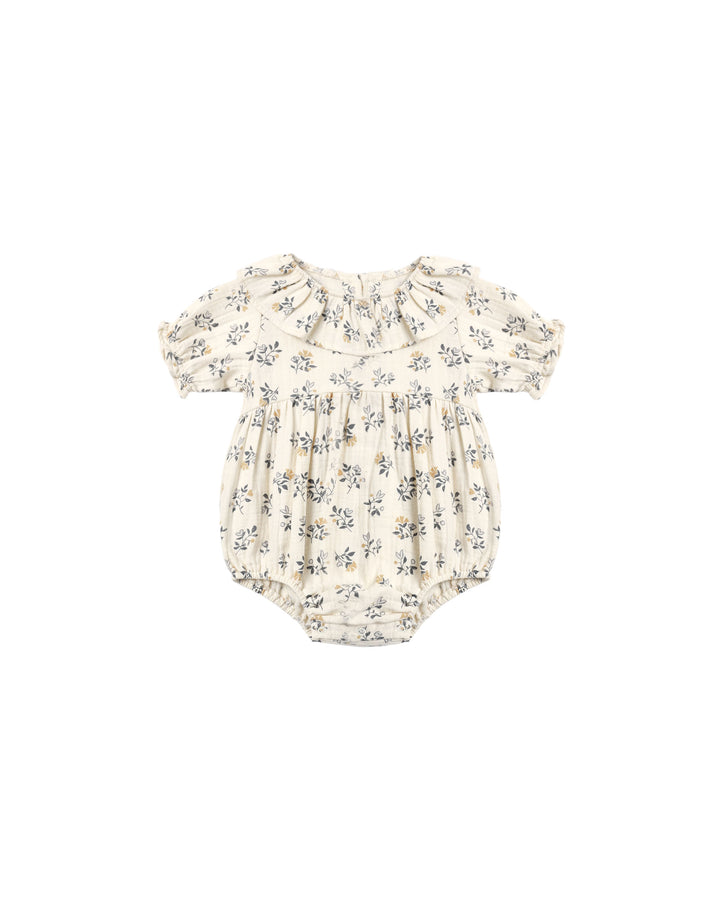 Quincy Mae Collared Romper - French Floral