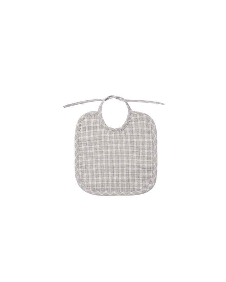 Quincy Mae Woven Tie Bib - Gingham