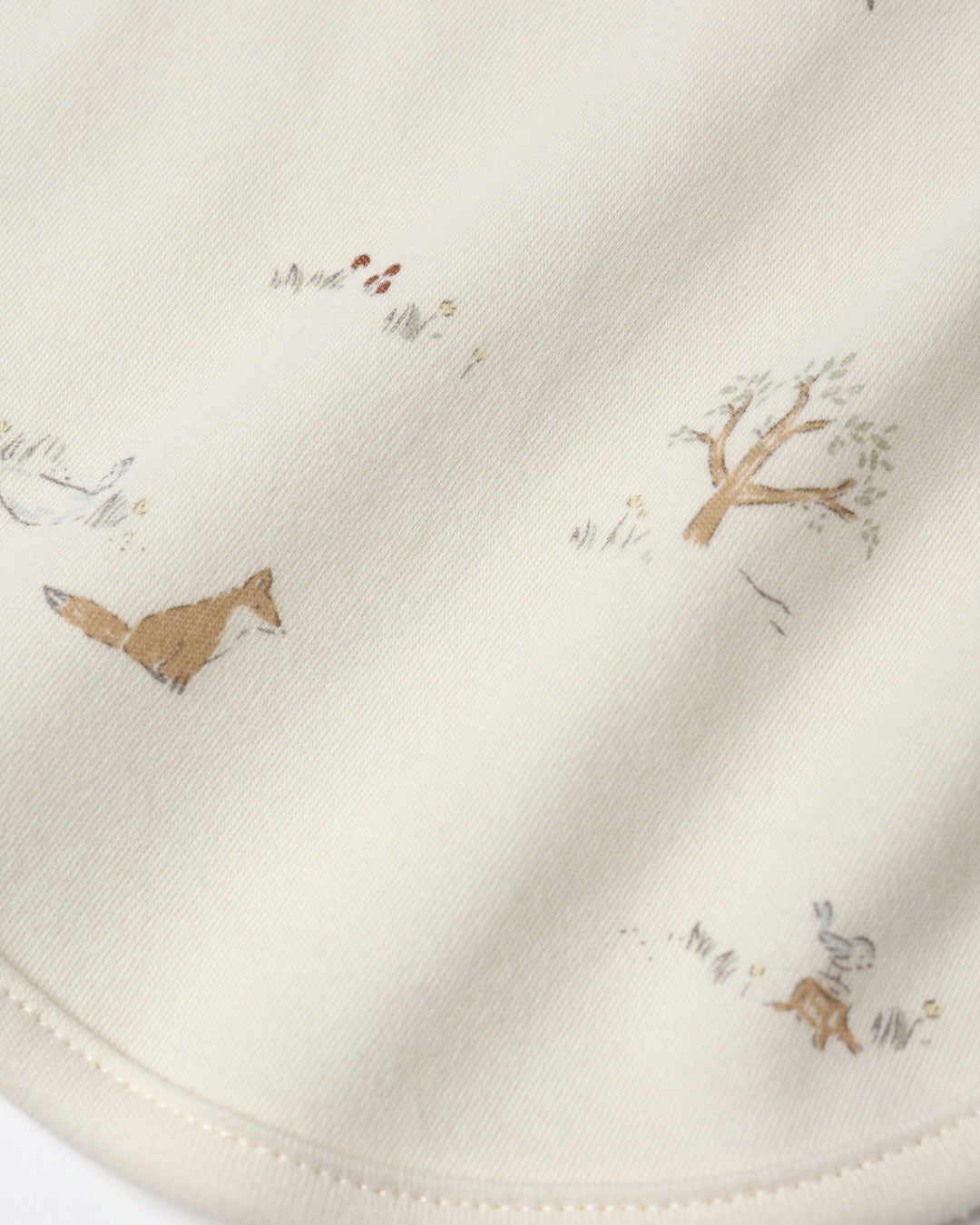 Quincy Mae Jersey Snap Bib 2 Pack - Fox Land, Fern Stripe