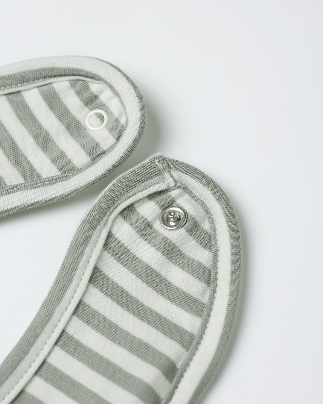 Quincy Mae Jersey Snap Bib 2 Pack - Fox Land, Fern Stripe