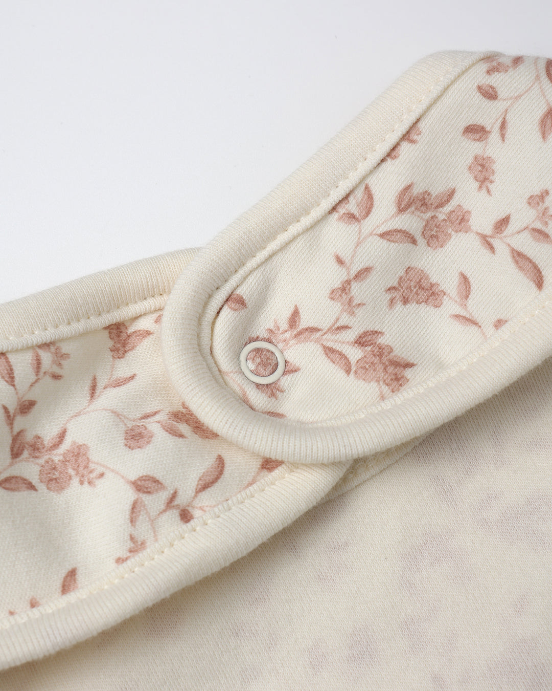 Quincy Mae Jersey Snap Bib 2 Pack - French Garden, Rose Micro Stripe
