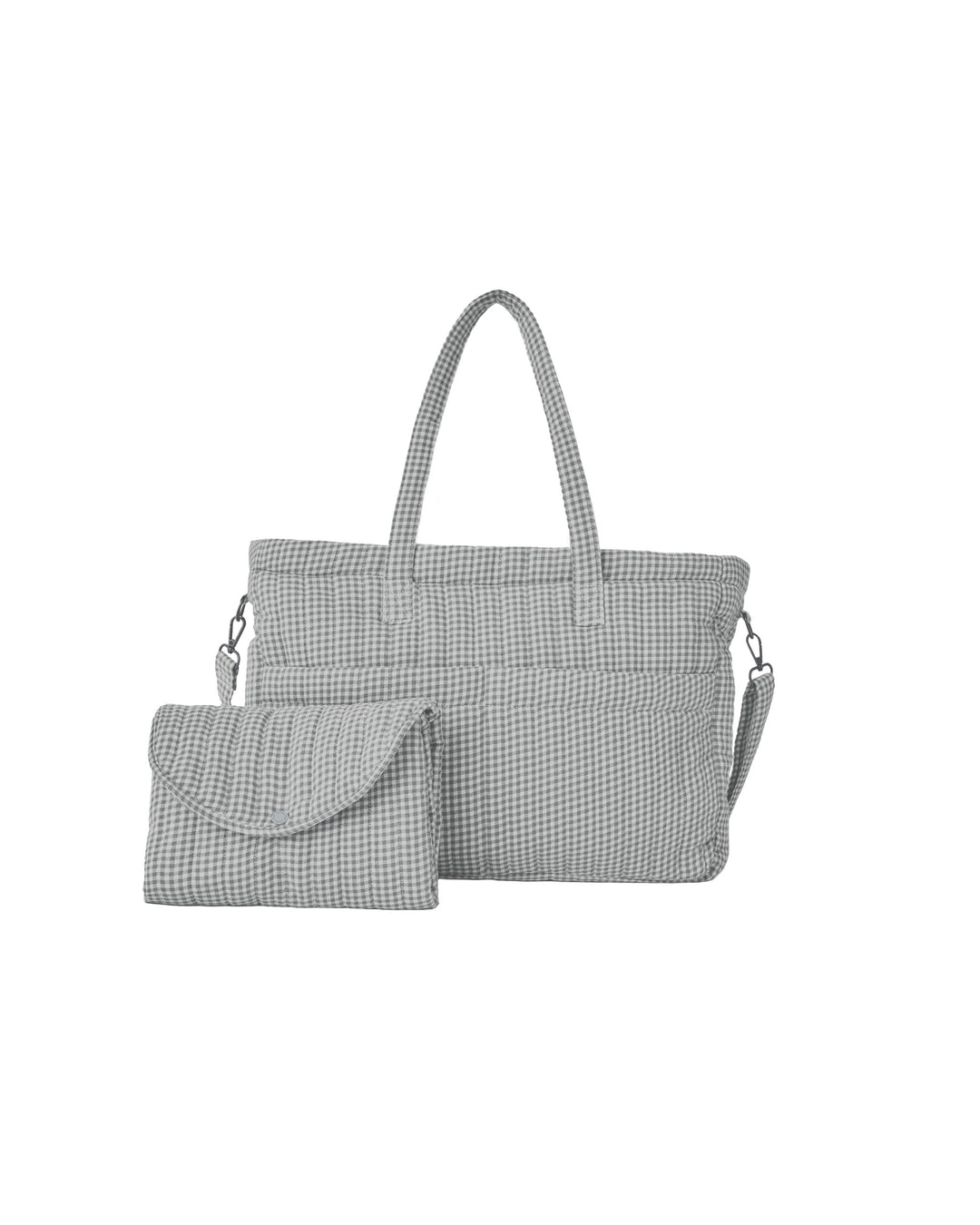 Quincy Mae Diaper Bag and Changing Pad Set - Midnight Gingham