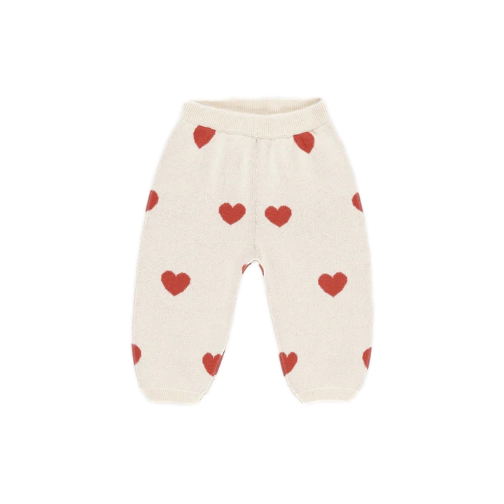 Quincy Mae - Heart Knit Pants Natural