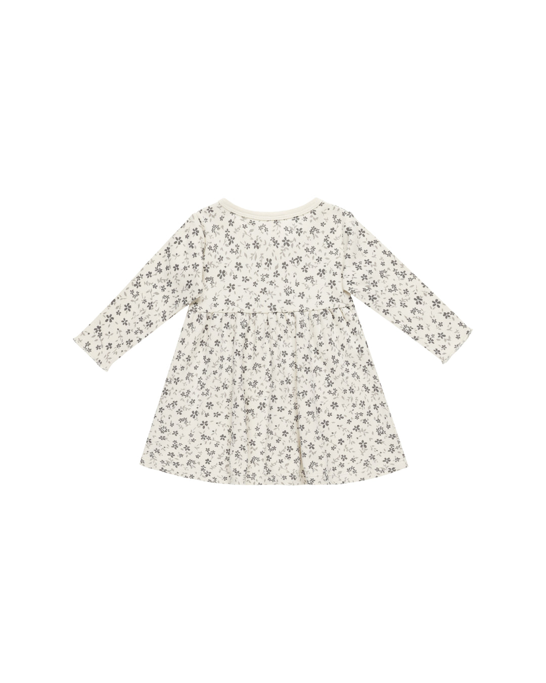 Quincy Mae - Long Sleeve Baby Dress - Blue Floral