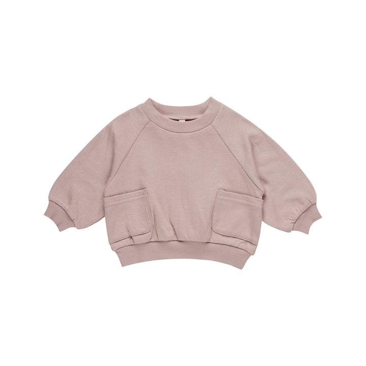 Quincy Mae - Pocket Sweatshirt - Mauve