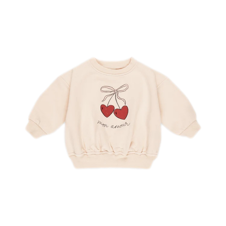 Quincy Mae - Relaxed Fleece Sweatshirt - Mon Amour