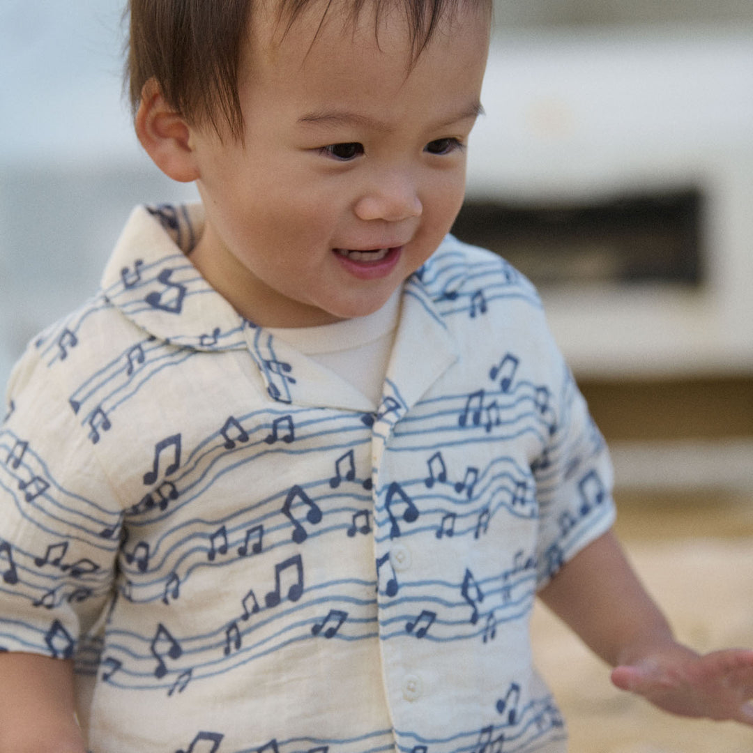 Nature Baby Guthrie Muslin Shirt - Rhythm Print