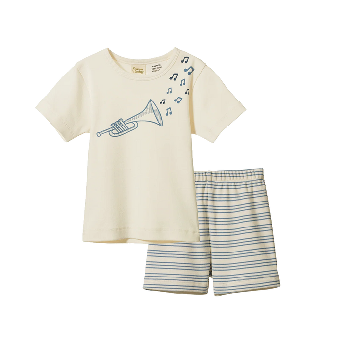 Nature Baby Shortie Pyjama Set - Jazz Rhythm Print