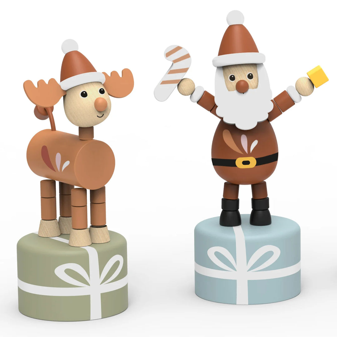 Speedy Monkey Christmas Pushing Puppet