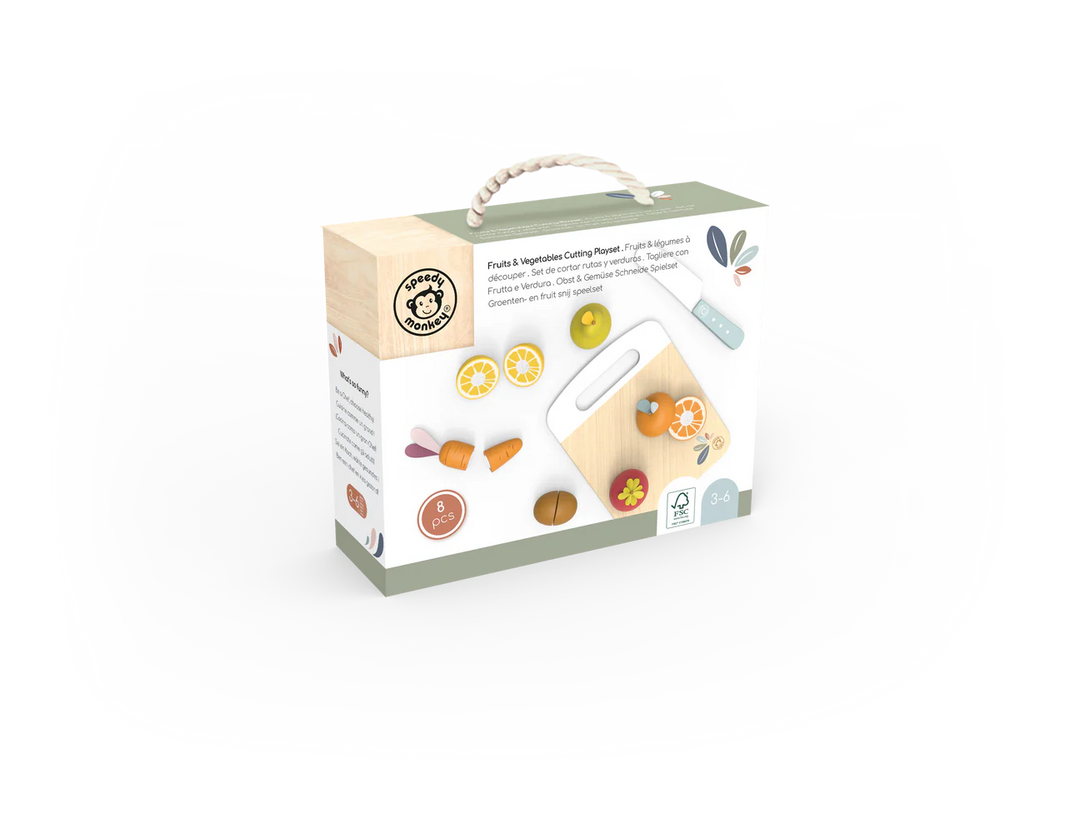 Speedy Monkey Fruits & Vegetables Cutting Playset