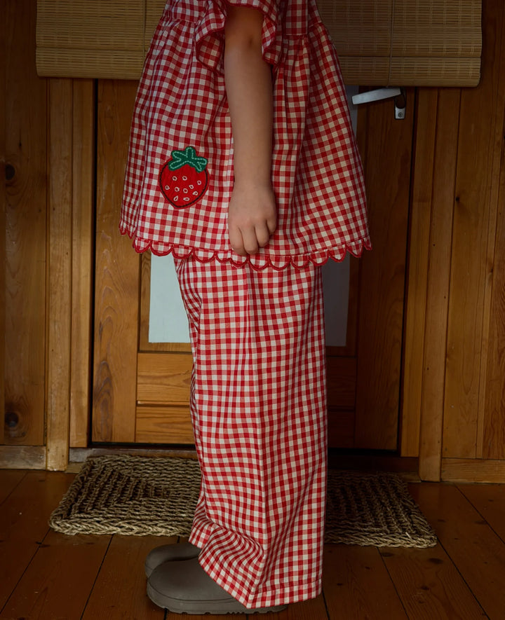 SISSEL EDELBO MINI Saxo Mini Pants - Red Checks