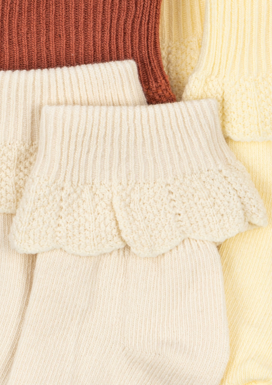 Konges Sløjd 3 Pack Frill Socks - Canyon Rose Mix