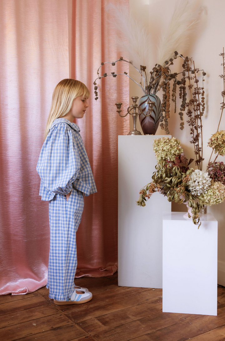Elma Thea Blouse - Bluebell Check