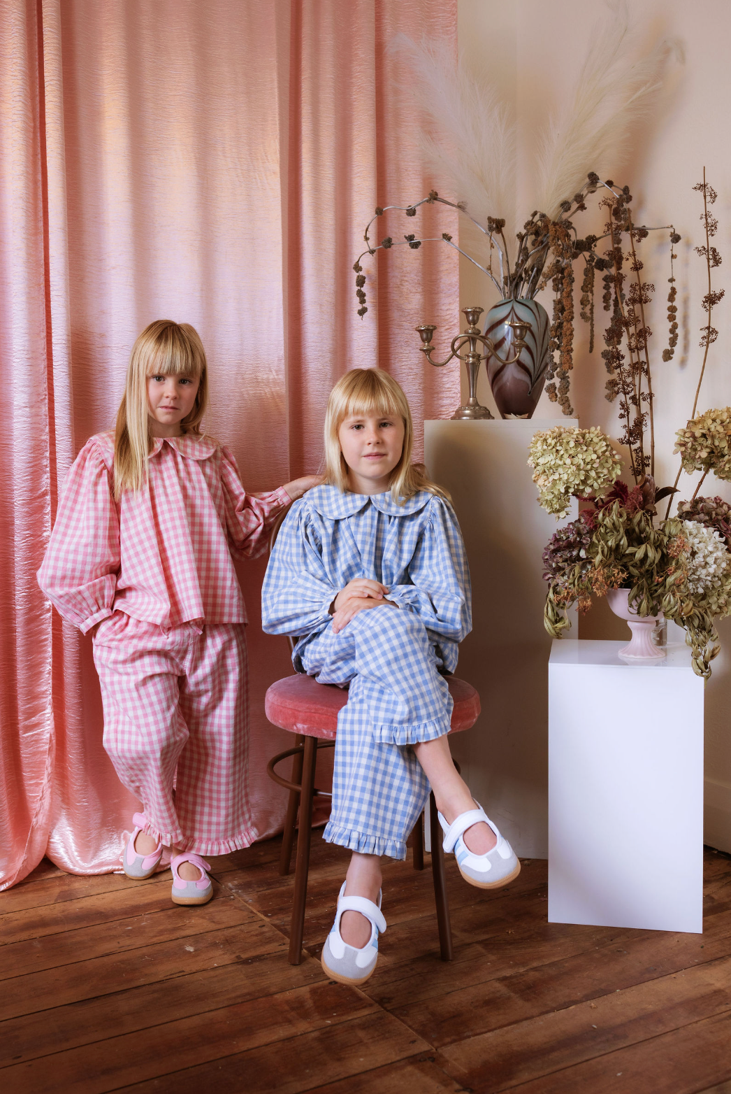 Elma Thea Blouse - Bluebell Check