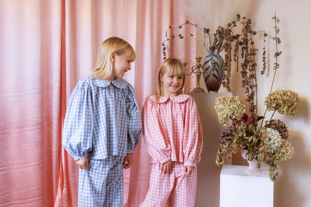 Elma Thea Blouse - Bluebell Check
