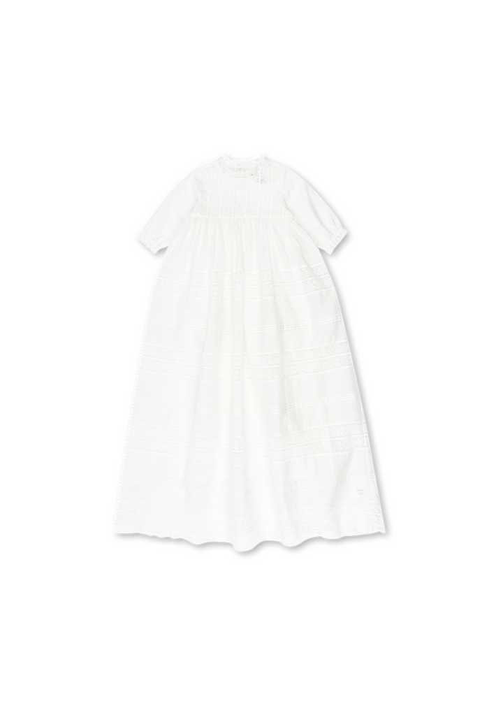 Konges Sløjd Bambina Christening Dress - Optic White